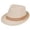 Beige, variant on Gustave Straw Trilby Fedora Hat for Men Women Short Brim Panama Sun Hat Summer Breathable Beach Hat - Beige