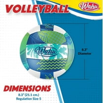 Waterproof Pool Volleyball for Beach and Pool , Durable Soft Neoprene Skin, Size 5 Regulation Ball, Green