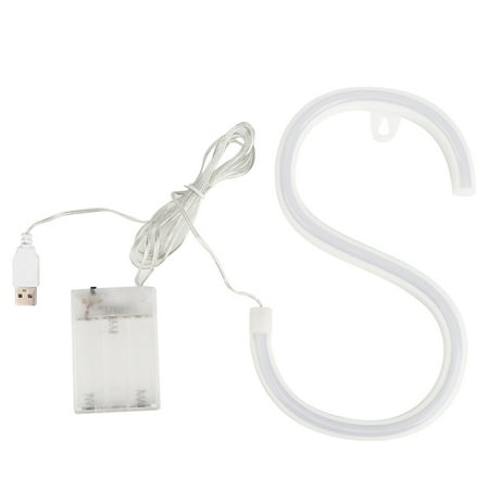 

Neon Light Letter S Shaped Neon Wall Light For Party For Christmas Pink