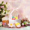 thumbnail image 4 of Cute Easter Basket, Large Easter Bunny Basket, Woven Cotton Rope Baby Egg Easter Baskets for Girls, Boys, Toddler, Babies, Infant, with Gift Bags and Ribbons, 4 of 9