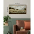 thumbnail image 4 of Drsoum Vintage Wall Art Rustic Grassland Meadow Landscape Painting Retro Wilderness Scenery Farmhouse Kitchen Living Room Decor 8x16in Natural Framed, 4 of 7