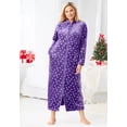 thumbnail image 3 of Dreams & Co. Plus Size Plush Zip-Front Robe, 3 of 6
