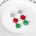 thumbnail image 2 of Pendientes de Navidad para mujer, bonitos pendientes colgantes con lazo, para fiestas navideñas, E, 2 of 5