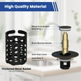 thumbnail image 6 of Neighborly Nook Upgraded 3 in 1 Bathroom Sink Stopper 2PCS Universal Pop Up Sink Drain Strainer,with Removable Stainless Steel Filter Basket Hair Catcher,for 1.1''~2.36'' Basin Hole,Oil Rubbed Bronze, 6 of 12