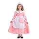 thumbnail image 1 of Vestido blanco de poliéster para niña, para carnaval romano, fiesta escolar, actuación, manga corta, incluye cinturón y chal., 1 of 8