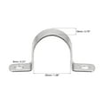 thumbnail image 2 of Uxcell 35mm(1.4") 304 Stainless Steel 2 Holes Rigid Pipe Strap Tension Tube Clamp 4 Pack, 2 of 5