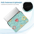 thumbnail image 2 of FORMRS 15"-15.6" Laptop Sleeve Protective Case Soft Carrying Quilted Computer Bag Cover, Blue Beach Pattern, 2 of 7