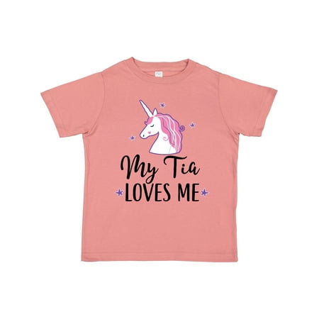 

Inktastic My Tia Loves Me Unicorn Gift Toddler Toddler Girl T-Shirt