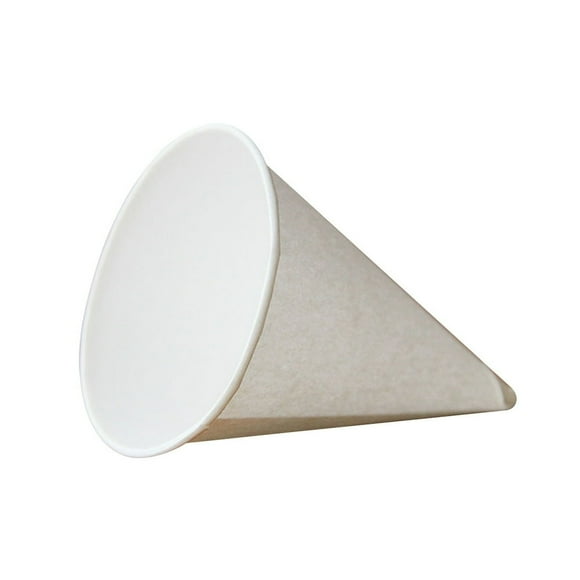 DEBGFS 250pcs White Cone Shaped Paper Cup Paper Drink Cup Point Bottom Ice Cream Holder