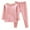H Pink, variant on Elainilye Fashion Kids Boys Girls Pajamas Set Solid Color Long Sleeved Thickening Home Wear Loungewear 2 Piece Set Sizes 18M-10Y,Blue