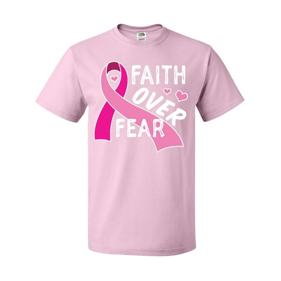 Inktastic Breast Cancer Awareness Faith over Fear T-Shirt