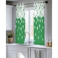 thumbnail image 5 of Saint Patrick's Day Sheer Curtains 45 Inch Length 2 Panels Set for Living Room/Bedroom, Spring Lucky Grasses Falling Kitchen Curtains Grommet Semi-Sheer Curtains Drapes Window Treatments 42"x45"x2, 5 of 7