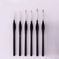 Tepsmf 6 PCS MINIATURE DETAIL PAINT BRUSH SET Fine Three Sided Line