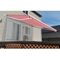 thumbnail image 2 of ALEKO 10'x8' Retractable Patio Awning Fabric Replacement, Red and White Striped Color, 2 of 5