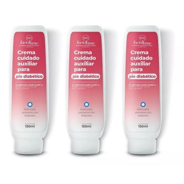3 Cremas Auxiliares Para El Pie Diabético Desinflamatorio Facial Time Sin Químicos