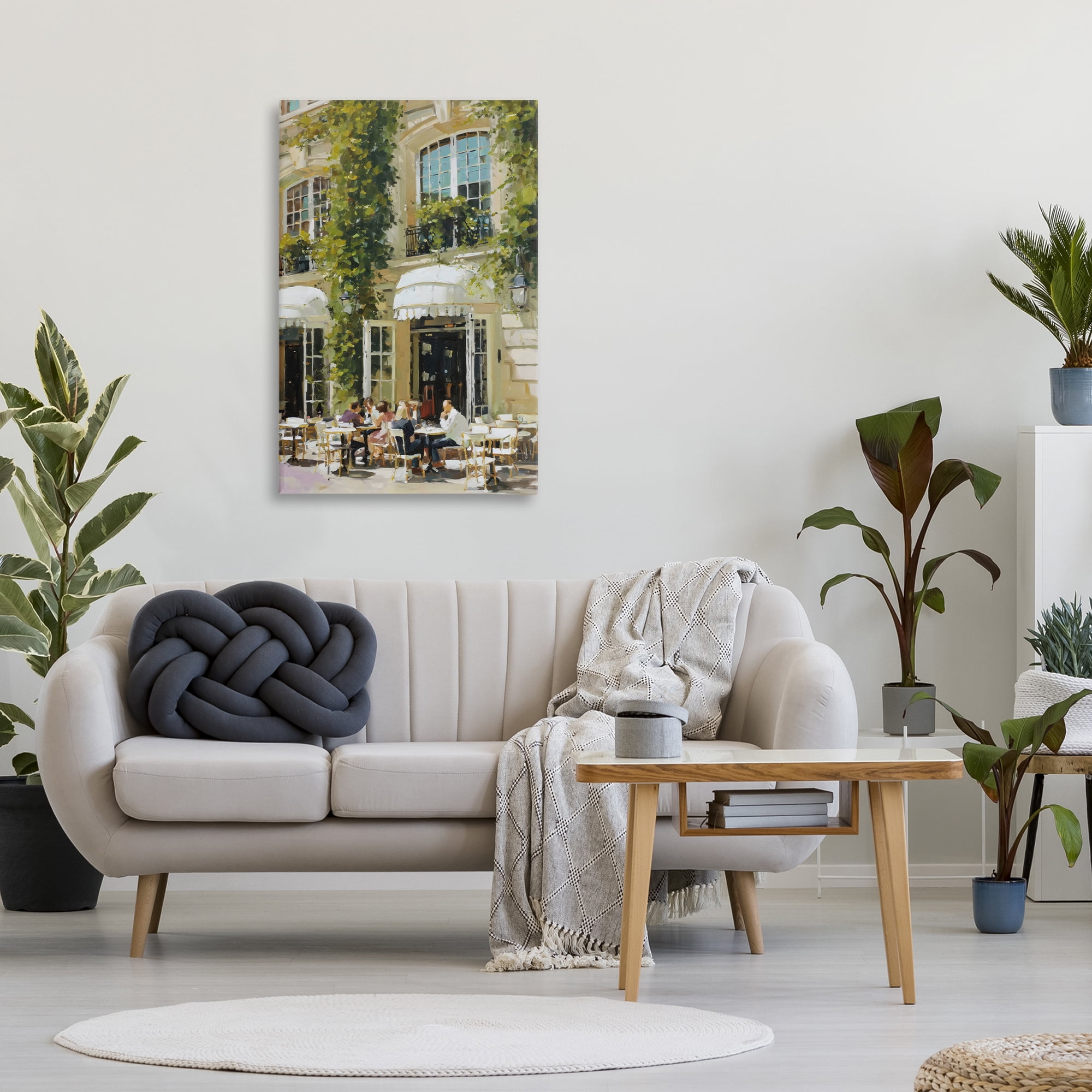 Stupell Industries Cafe Terrace with Ivy Canvas Wall Art, design by Petal Prints Design