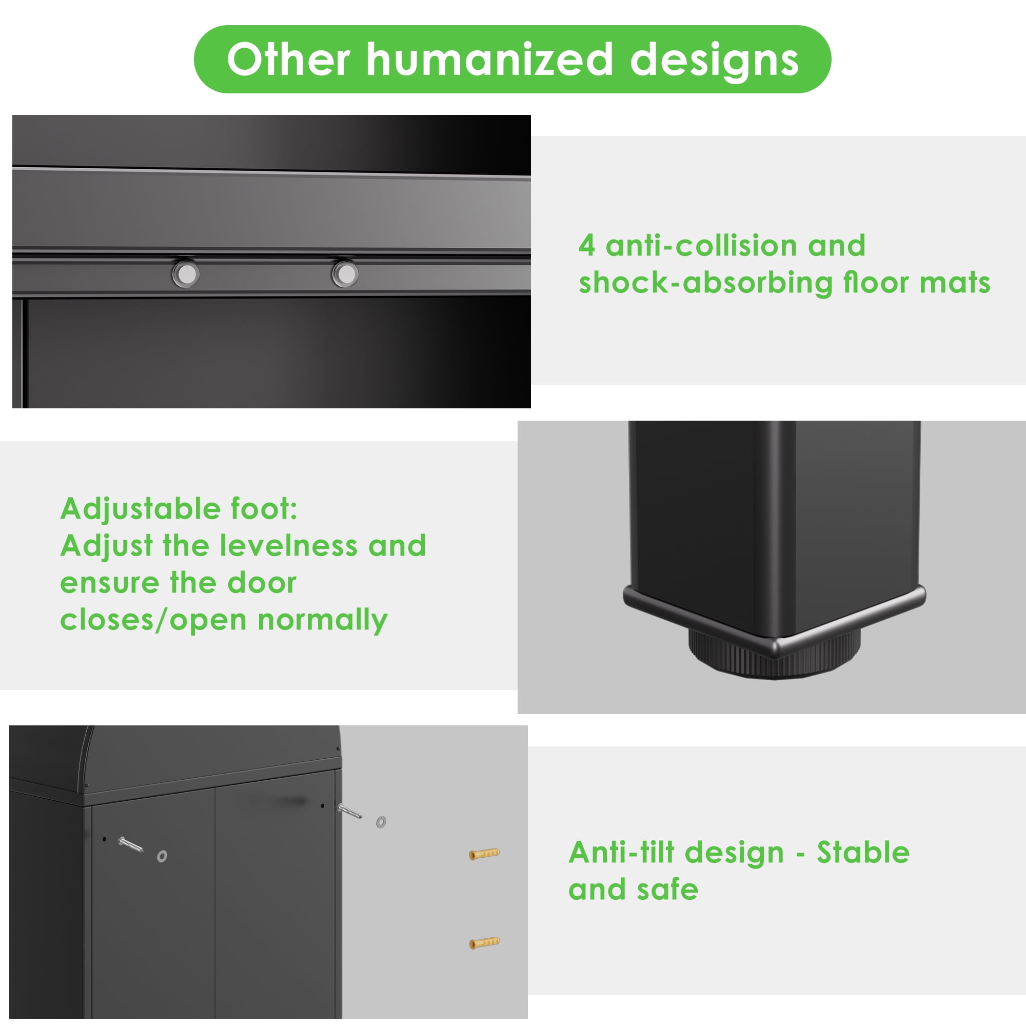 SUPEER Metal Arched Storage Display Cabinet with LED Strips and Glass Doors, Lockable Cabinet, Assembly Required, Black