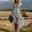 Gray, variant on Women's Boho High waist Maxi Dress Summer Short Sleeve Wrap V Neck Long Flowy Beach Vacation Wedding Guest Dresses