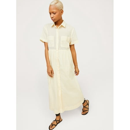 Free Assembly Women’s Short Sleeve Maxi Shirtdress