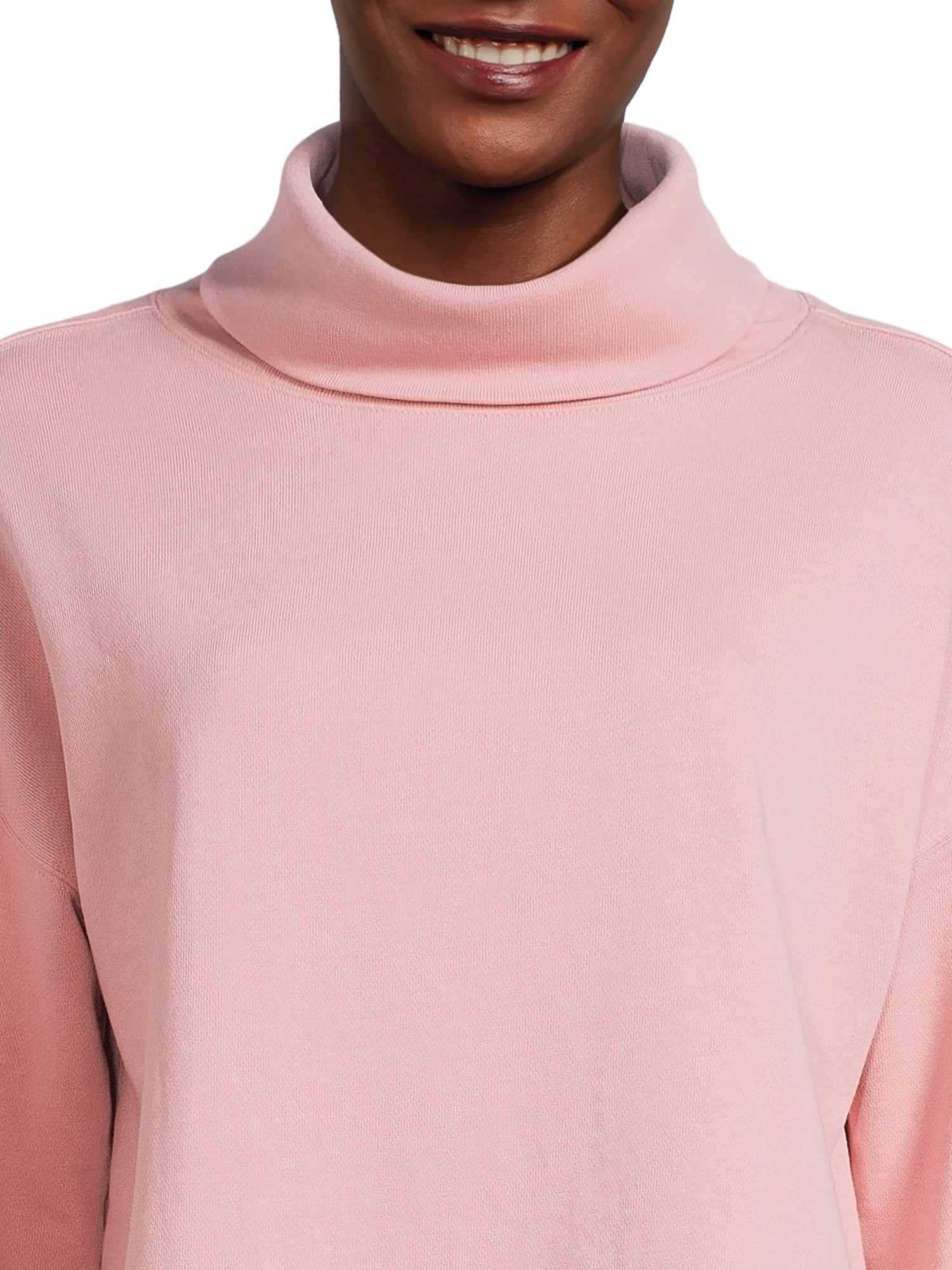 Time and Tru Women's Turtleneck Sweatshirt, Sizes XS-3XL