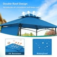 thumbnail image 3 of COBANA Grill Gazebo 8’by 5’Outdoor Patio Backyard BBQ Grill Shelter with Side Awning, Double Tiered Soft Canopy Top with Steel Frame and Bar Counters, Blue, 3 of 7