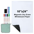 thumbnail image 1 of Uxcell 16"x24" Self Adhesive Magnetic Dry Erase Whiteboard Paper Set, White, 1 of 5