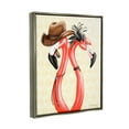 thumbnail image 4 of Stupell Industries Vintage Flamingos Cowboy Hat Antique Fashion Outfit Graphic Art Luster Gray Floating Framed Canvas Print Wall Art, Design by Amelie Legault, 4 of 5