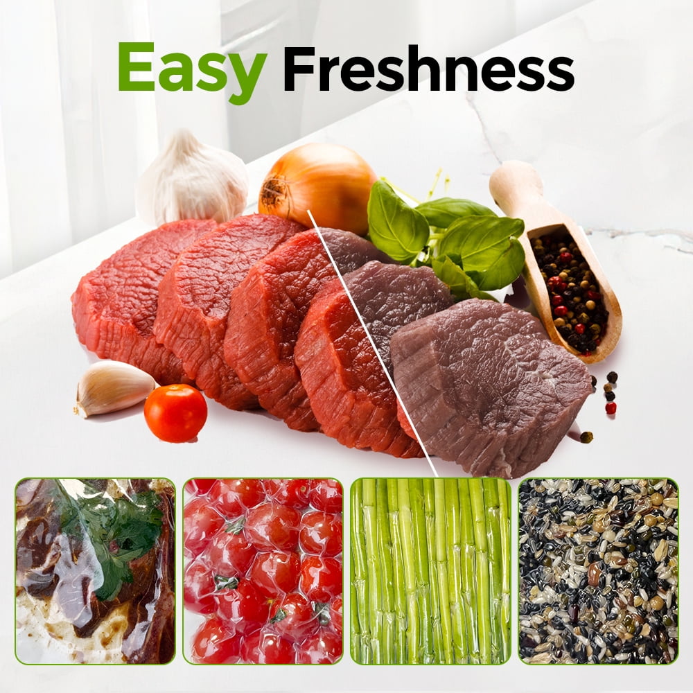Compact Vacuum Sealer for Food Sealer, Handheld Portable Vacuum Sealer Machine with 30 Reusable Bags for Food Storage, Rechargeable Food Vacuum Sealing for Kitchen Travel Fridge Meal Prep