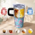 thumbnail image 6 of 20OZ Unicorn Themed Cup with Handle and Reusable Straw Double Wall Stainless Steel Insulated Tumbler Coffee Mug Great Presents for Women Mom Friends on Birthday Christmas Thanksgiving, 6 of 6
