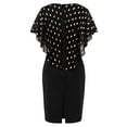 thumbnail image 3 of Birdeem Womens Summer Comfortable, Gentle, Flowering, Gold Plated Dotted Chiffon Dress, 3 of 9