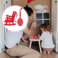 thumbnail image 3 of 1Pc Red Mini Rocking Chair for Christmas and DIY Projects 8.5X3.3X2.8In, 3 of 8