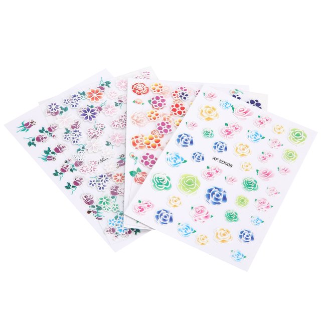 Accesorios decorativos para uñas, pegatina para decoración de uñas, pegatina floral para decoración de uñas, calcomanías para decoración de uñas, durabilidad probada en el tiempo