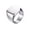 Silver, variant on Couple Ring Simple Style Hip Hop Geometric Glossy All Match Decoration Gift Men Women Square Ring Wedding Engagement Jewelry for Daily Wear