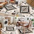 thumbnail image 5 of Boho Black Brown Runner Rug 2.7x5 FT, Non Slip Entryway Carpet, Geometric Southwestern Ethnic Vintage Washable Soft Floor Carpet Entrance Mat Non-Shedding Throw Rug for Hallway Laundry Room Bedside, 5 of 9
