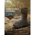 thumbnail image 3 of Obcursco 6mm Neoprene Rubber Boots for Men and Women, Insulated Waterproof Mud Boot for Outdoors (Standard Brown, US 8), 3 of 7