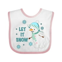 Inktastic Let It Snow Snowman Boys or Girls Baby Bib