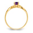 thumbnail image 2 of 14k Yellow Gold Amethyst Birthstone Ring February, 2 of 10