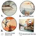 thumbnail image 3 of Designart "Harmonious River In Alcohol Ink" Countryside Floater Framed Canvas Wall Art, 3 of 5