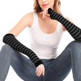 thumbnail image 4 of Clearance！Fdelink Fingerless Gloves Long Warmer Punk Gothic Gloves Arm Sleeve (Grey), 4 of 6