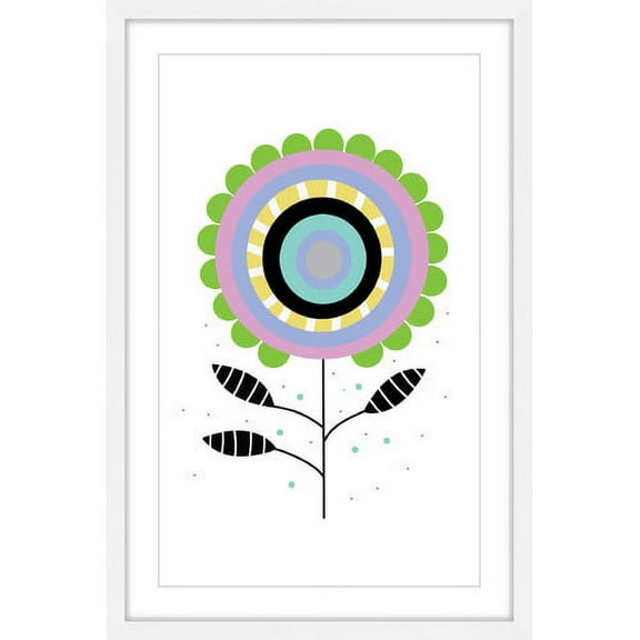Marmont Hill "Circle Flower" by Katarina Snygg Framed Painting Print