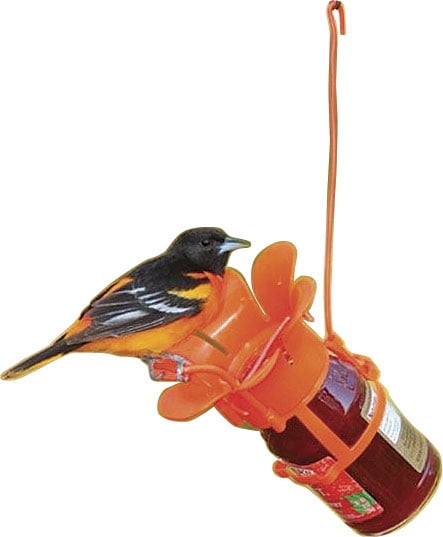 New*Stokes Deluxe Oriole Feeder*32 oz Capacity*Glass Bottle w/Build in Moat 