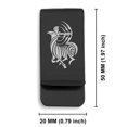 thumbnail image 2 of Stainless Steel Tribal Sagittarius Zodiac (Centaur Archer) Classic Slim Money Clip Credit Card Holder, 2 of 2