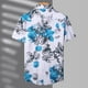 thumbnail image 4 of Camisas Hawaianas Para Hombre Hombres Primavera y verano Casual Solapa Estampado de un solo pecho Vacaciones Manga corta Camisa de vacaciones al libre (Sky Blue, 4XL), 4 of 6
