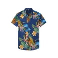 thumbnail image 3 of Biezeib Men Hawaiian Button down Shirt Casual Tropical Print Summer Short Sleeve Tops for Beach Vacation Streetwear, 3 of 6