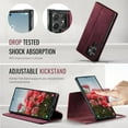 thumbnail image 5 of Magnetic 2 in 1 Magsafe Detachable Wallet Case for Samsung Galaxy S23 Ultra with Card Holder Women Men, Retro PU Leather【RFID Blocking】Kickstand Shockproof Cover, 5 of 13