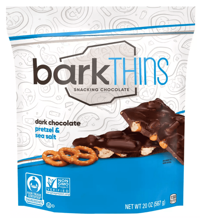 barkTHINS Dark Choc Pretzels and Sea Salt