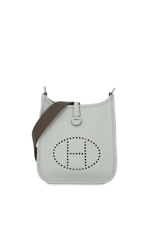 Pre-Owned Hermes Evelyne TPM Shoulder Bag 111cm Amazon Blue Pale Etoupe Taurillon Clemence B...
