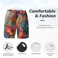thumbnail image 3 of Balery Butterflies On Rocky Cliff Bañador para hombre, shorts de playa de secado rápido con entrepierna y forro de compresión-Medium, 3 of 6
