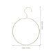 thumbnail image 3 of 3pcs Metal Scarf Rings Hangers: Round Belt Clothes Rack Tie Hanging Hooks Closet Organizer Storage Holders Display For Ties Scarves Belts Tank Tops Go, 3 of 3