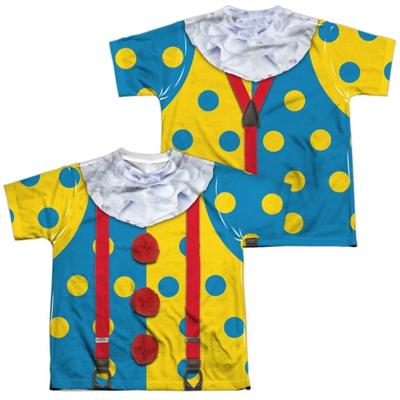 Clown Suit (Front - Back Print) - Youth Short Sleeve Shirt - Medium